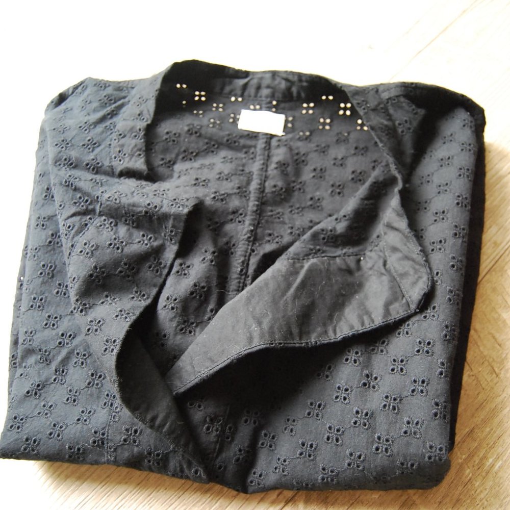 Aritzia Wilfred black eyelet top